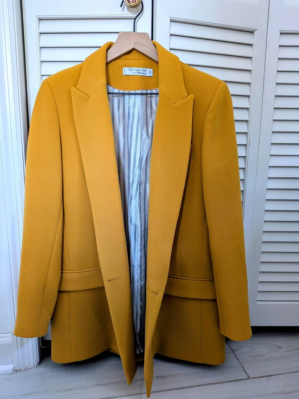 Mustard NEW EVAN 75 BLAZER Double-Breasted Blazer Jacket - Picture 2 of 7